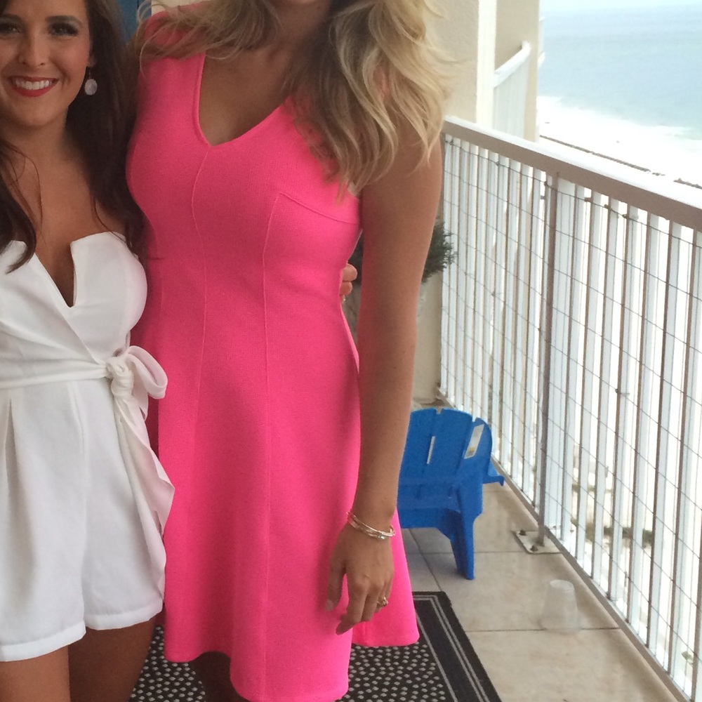 Hot pink party dress